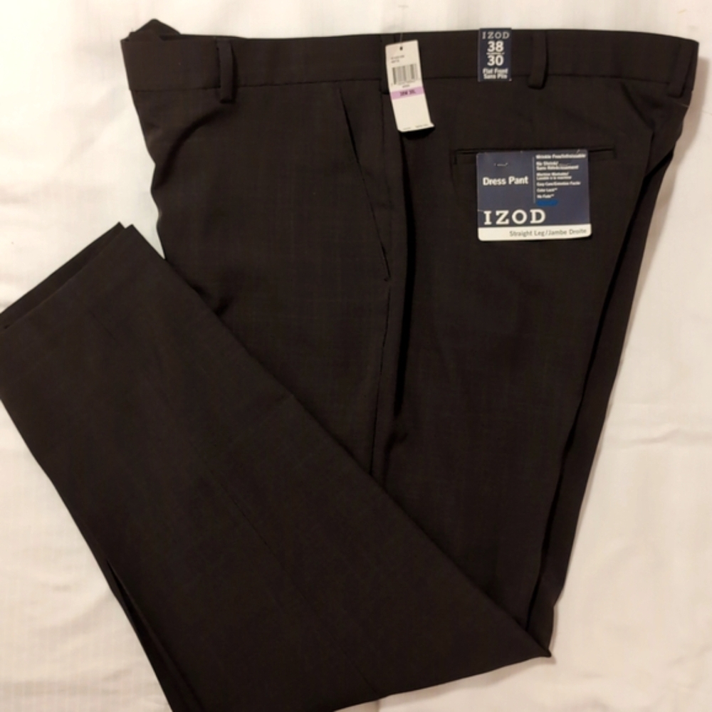 NWT IZOD Flat Front Men's Dress Pants